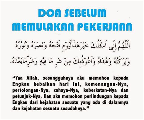 Doa Sebelum Memulakan Pekerjaan Maszie - Riset