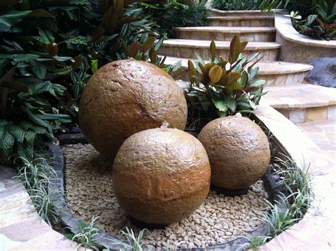 Stone Balls With A Water Feature Water Features Outdoor Resort