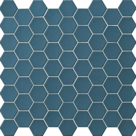 Deep Navy Hex Mosaics 12 X 12 Matte From Garden State Tile
