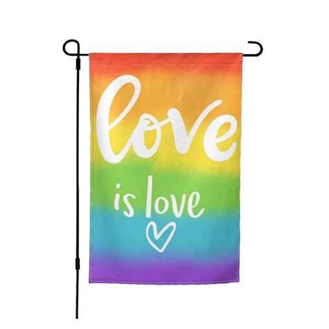 lgbt love is love pride garden flag double sided lgbt rainbow pansexual flags love always wins