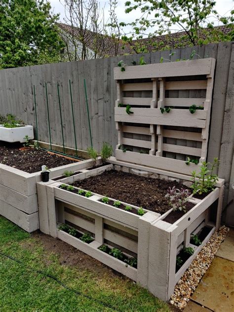 Veg Flower Raised Bed Made From Pallets Pallet Projects Garden