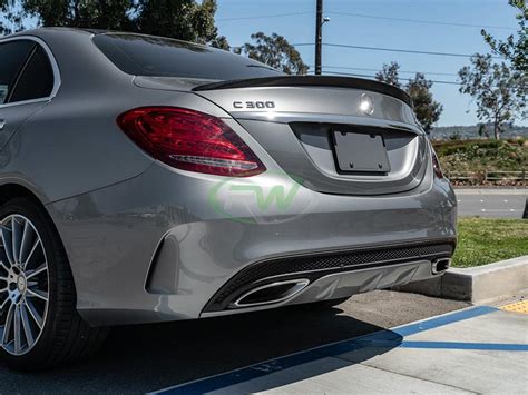 GLOSS BLACK MERCEDES BENZ C CLASS W205 AMG REAR BOOT SPOILER 2014