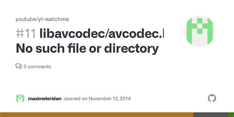 Libavcodecavcodech No Such File Or Directory · Issue 11 · Youtube