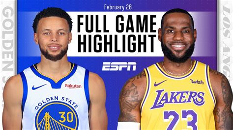 Golden State Warriors Vs Los Angeles Lakers Full Game Highlights