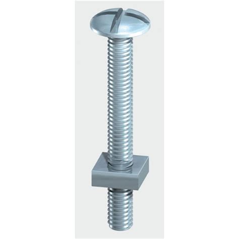 M6x8 Roofing Bolt And Square Nut Trentside Fixings