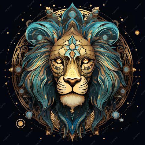 Premium AI Image | Leo zodiac sign constellation astrological concept