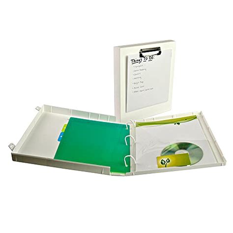 3 Ring Case Binder With Clipboard White Pack Of 3 Uk