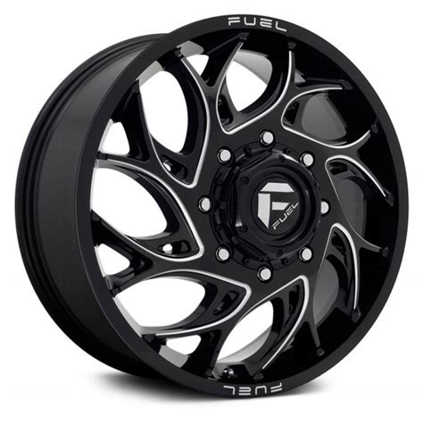 Fuel® D741 Dually Runner 1pc Wheels Gloss Black With Milled Accents