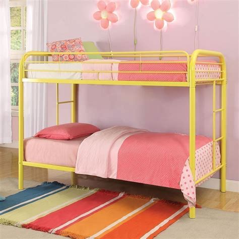 Thomas Twin Bunk Bed Yellow By Acme Furniture Furniturepick