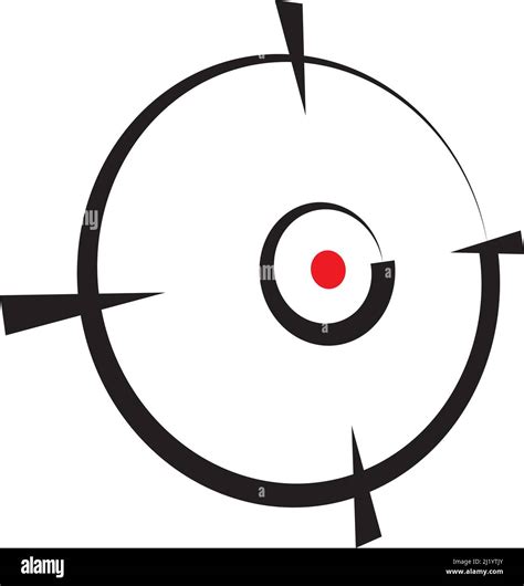 Crosshair Target Aim Mark Icon Reticle Symbol For Bullseye