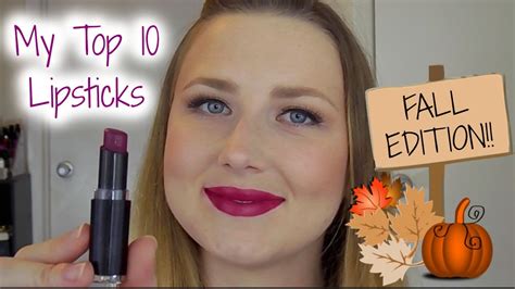 My Top 10 Fall Lipsticks And Lip Swatches 2015 Youtube