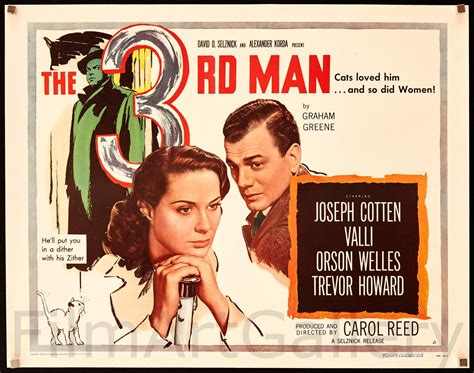 The Third Man Movie Poster Half Sheet 27x41 Original Vintage Movie