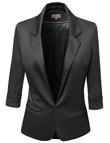 34 Sleeve Lining Open Blazers Black Size L Click Image For More