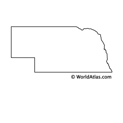 Nebraska Outline Map