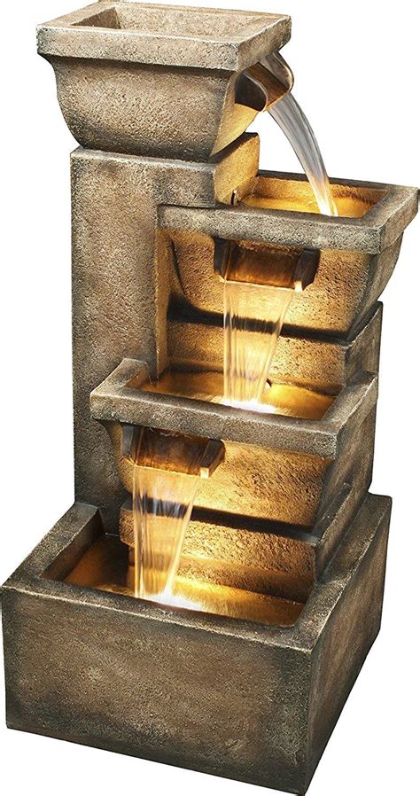 A tabletop fountain is a recommended choice for a variety of smaller surface spots in the home, as table accents on nightstands, coffee tables, end tables, and desks. Amazon.com : Bond Manufacturing Y98881 Ashboro 33 inch Zen Fountain : Tabletop Fountains ...