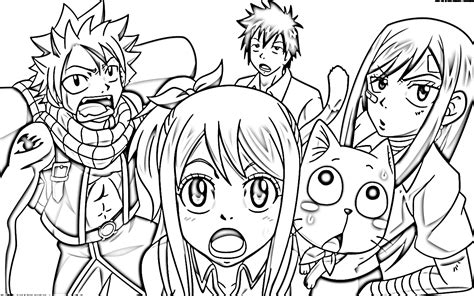 Disegni Da Colorare Fairy Tail Stampa Personaggi Anime Gratuiti