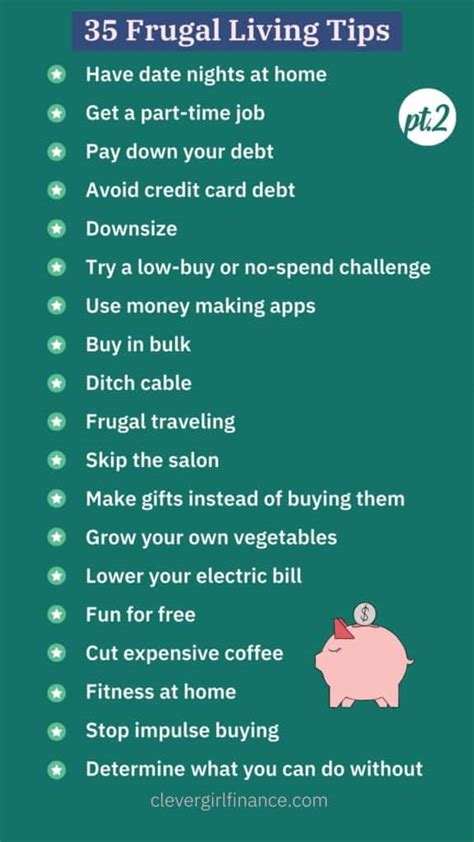 35 Frugal Living Tips To Save A Ton Of Money Clever Girl Finance