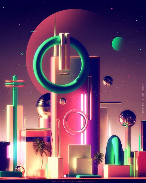 Space Escape 20 On Behance 3d Design Graphic Design Neon Aesthetic
