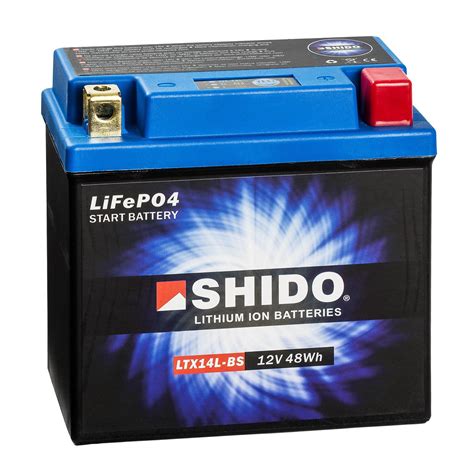 Shido Lithium Motorradbatterie Lifepo Ltx L Bs V Batterie De