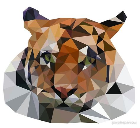 Modern Geometric Tiger Geometric Tiger Geometric Art