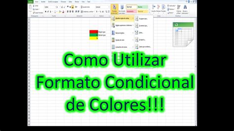 Como Utilizar El Formato Condicional De Colores En Excel Youtube