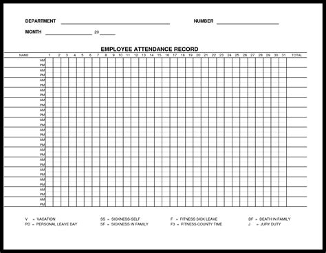 Monthly Attendance Sheet Template Qualads