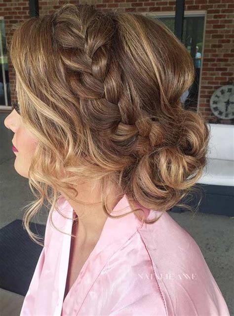 The skilful hand of the hairstylist will curl the wavy hair in a natural way, combing it to the side or in a soft bun. 67 Gorgeous Prom Hairstyles for Long Hair | StayGlam