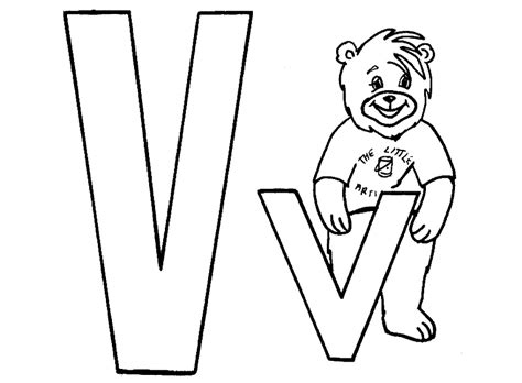 Letter V Coloring Pages For Kids  Preschool and Kindergarten