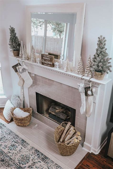 30 Inspiring Fireplace Mantel Decorating Ideas For Winter Christmas