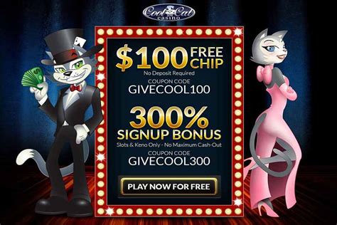 This free chip comes with a 30x playthrough for slots & keno only. Cool Cat Casino $100 Free Chip Bonus Code GIVECOOL100