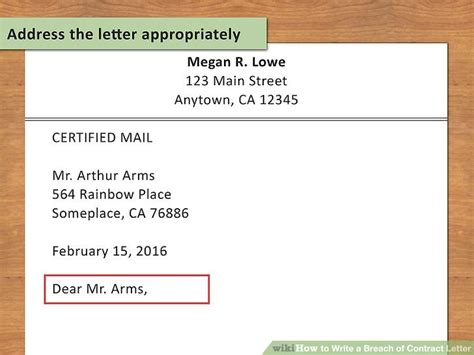 If you have an email address, please share it with us too. How to Write a Breach of Contract Letter: 14 Steps (with ...