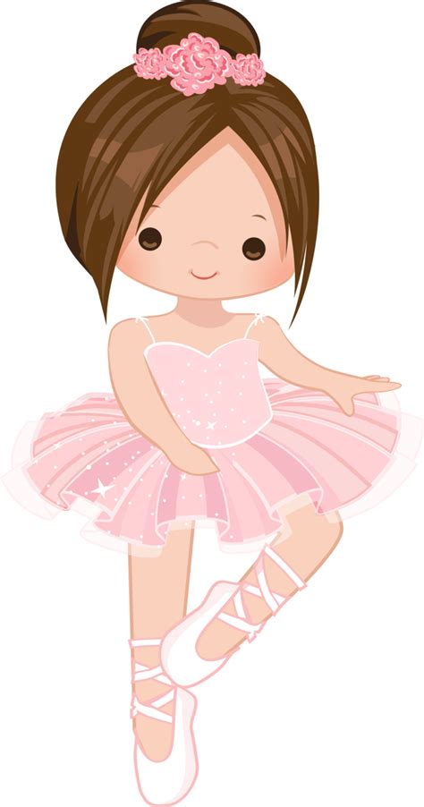 Kit Festa Bailarina Rosa Para Imprimir 8 Baby Girl Art Cartoon Girl