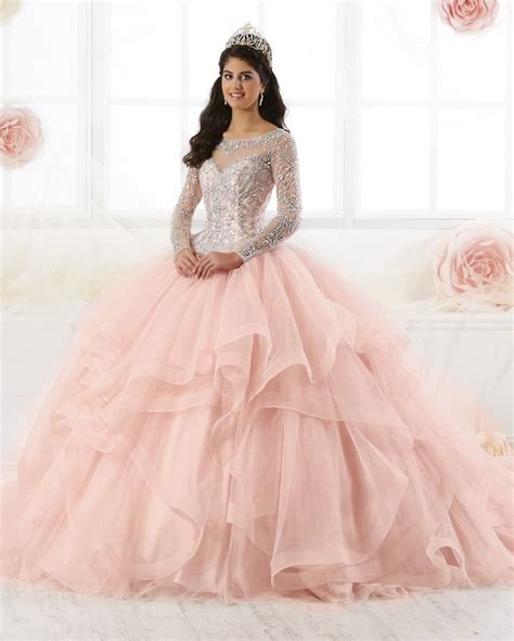 Long Sleeve Quinceanera Dress By House Of Wu 26904 Long Sleeve