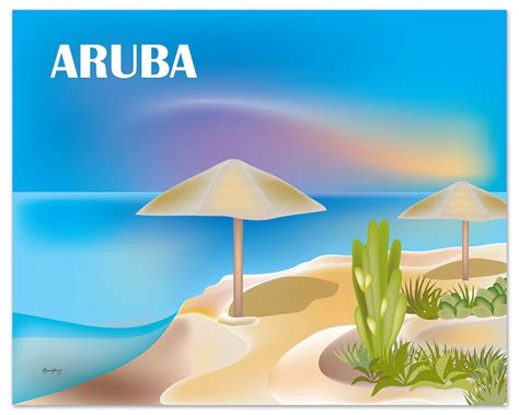 Aruba Art Aruba Map Aruba Skyline Print Aruba Travel Print Etsy
