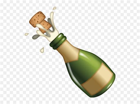 Champagne Bottle Emoji Png Transparent Png Vhv