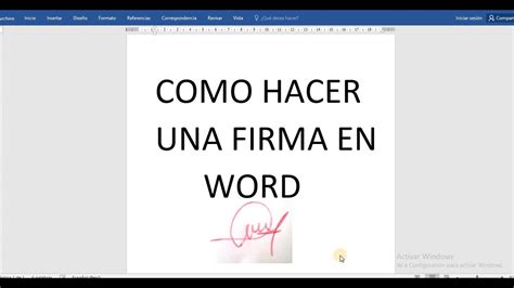 Como Agregar Una Firma En Word En 2020 Youtube