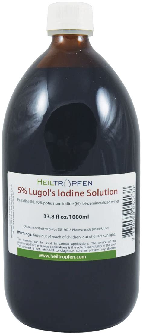 Buy 5 Lugols Iodine Solution 338 Fl Oz 1000 Ml Iodine Supplement
