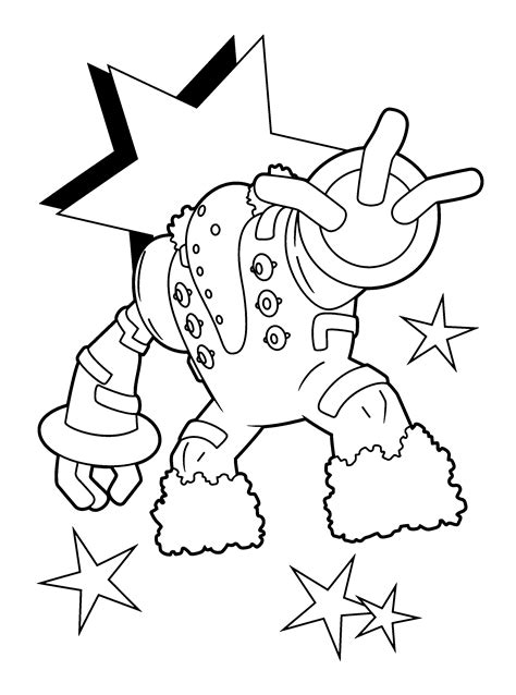 Pokemon Coloring Pages Regigigas Positive Light At The End Of The