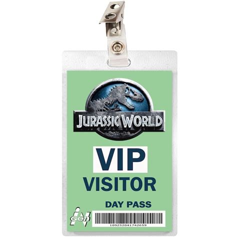 Jurassic Park Visitor Pass Svg Etsy