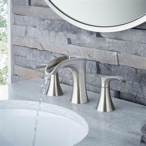 Pfister Brea 8 In Widespread 2 Handle Waterfall Bathroom Faucet In