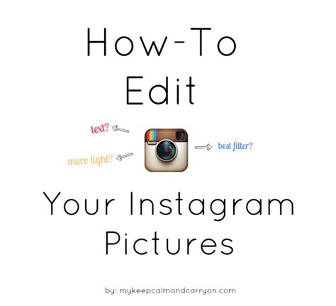 If you've messed up your location or tags or need to know how to edit your instagram caption. KEEP CALM AND CARRY ON: How-To Edit Your Instagram Pictures