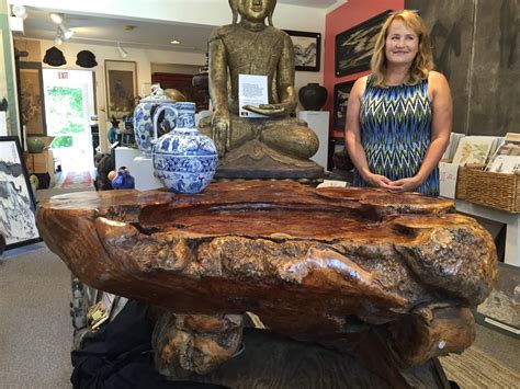 Very Impressive Chinese Camphorwood Tea Table Carved From One Burl