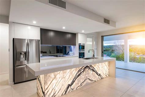 Using this method can also make smaller kitchens appear large. 10 Stunning Kitchen Designs | Beyond Stone WA