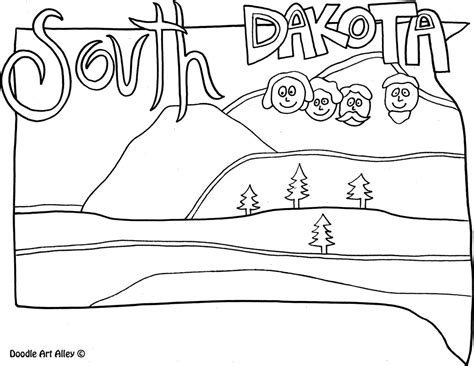 United States Coloring Pages Classroom Doodles