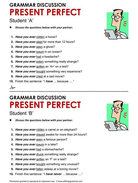An Image Of A Poster With Words On It That Say Present Perfect And Present Perfect