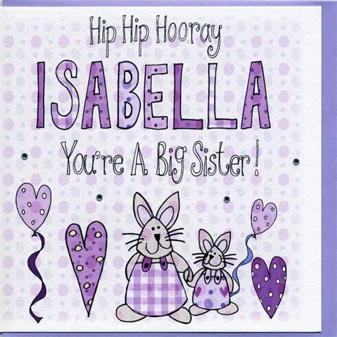 new big sister personalised congratulations card by claire sowden design congratulations card