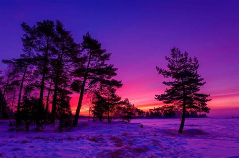 Winter Sunset Wallpapers Winter Landscape Sunset Pictures Winter Sunset