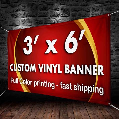 3x6 Custom Banners Vinyl Banner Printing 13oz Full Etsy