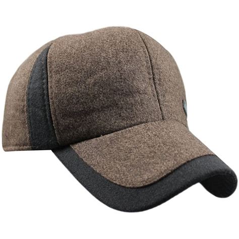Mens Winter Warm Fleece Lined Outdoor Sports Baseball Caps Hats With