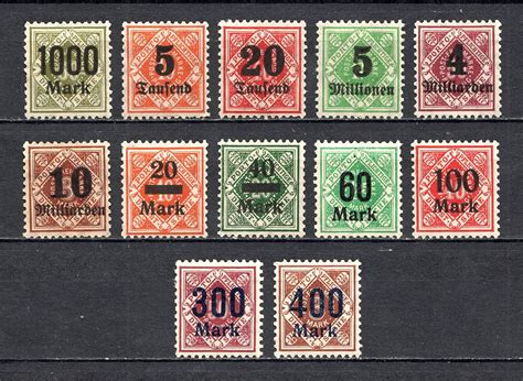 1923 Wurttemberg Germany Official Stamps Group Of Stamps Oldbid